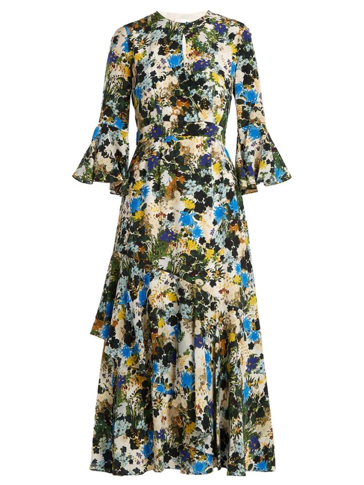 Erdem Florence Mariko-print Silk Dress