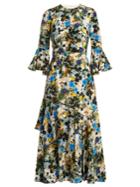 Erdem Florence Mariko-print Silk Dress