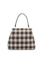 Mansur Gavriel Checker Elegant Top-handle Canvas Bag