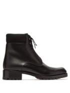 Matchesfashion.com Christian Louboutin - Trapman Lace Up Leather Boots - Mens - Black