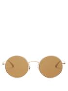 Matchesfashion.com The Row - X Oliver Peoples After Midnight Round Sunglasses - Womens - Brown