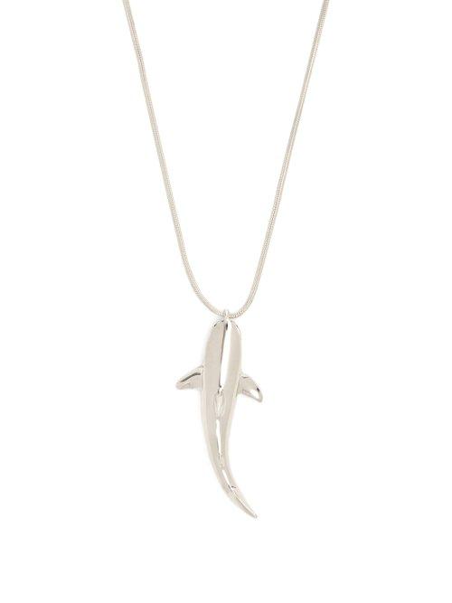 Matchesfashion.com Ambush - Shark Pendant Silver Necklace - Mens - Silver