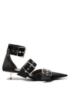 Matchesfashion.com Balenciaga - Belt Buckle 40mm Leather Stiletto Pumps - Womens - Black