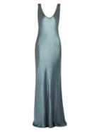 Galvan Scoop-neck Sleeveless Silk-satin Gown