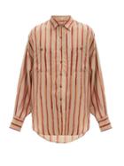 Matchesfashion.com 11.11 / Eleven Eleven - Vboy Oversized Striped Cotton Shirt - Mens - Beige