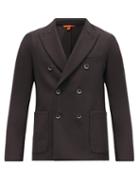 Matchesfashion.com Barena Venezia - Mosto Double-breasted Twill Suit Jacket - Mens - Black