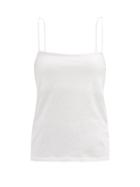 Raey - Thin-strap Square-neck Cotton-blend Cami - Womens - White