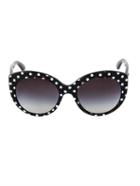 Dolce & Gabbana Polka-dot Round-framed Sunglasses