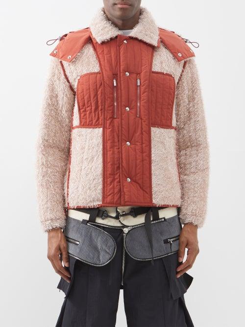 Craig Green - Reversible Hooded Fluffy-knit Worker Jacket - Mens - Red Pink
