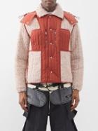 Craig Green - Reversible Hooded Fluffy-knit Worker Jacket - Mens - Red Pink