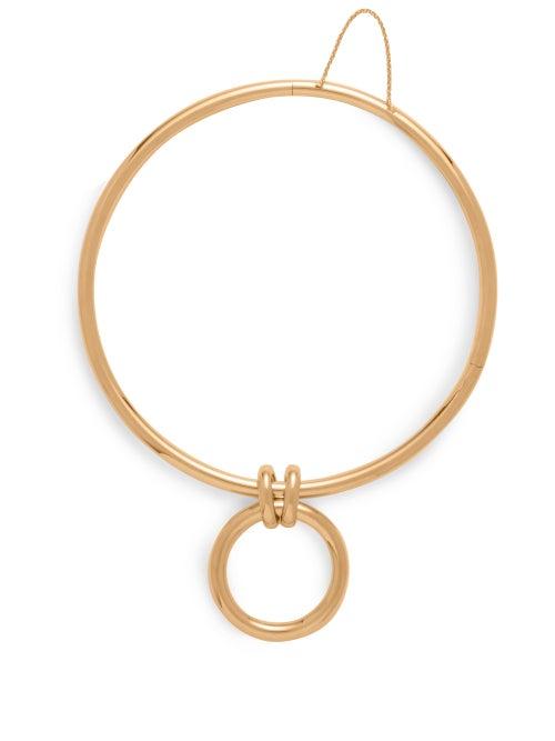 Matchesfashion.com Bottega Veneta - Gold Plated Drop Choker - Womens - Gold