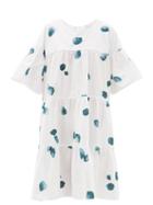 Matchesfashion.com Merlette - St. Germain Watercolour Print Tiered Cotton Dress - Womens - White Print