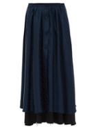 Matchesfashion.com Vetements - Transformer Logo Jacquard Skirt - Womens - Navy
