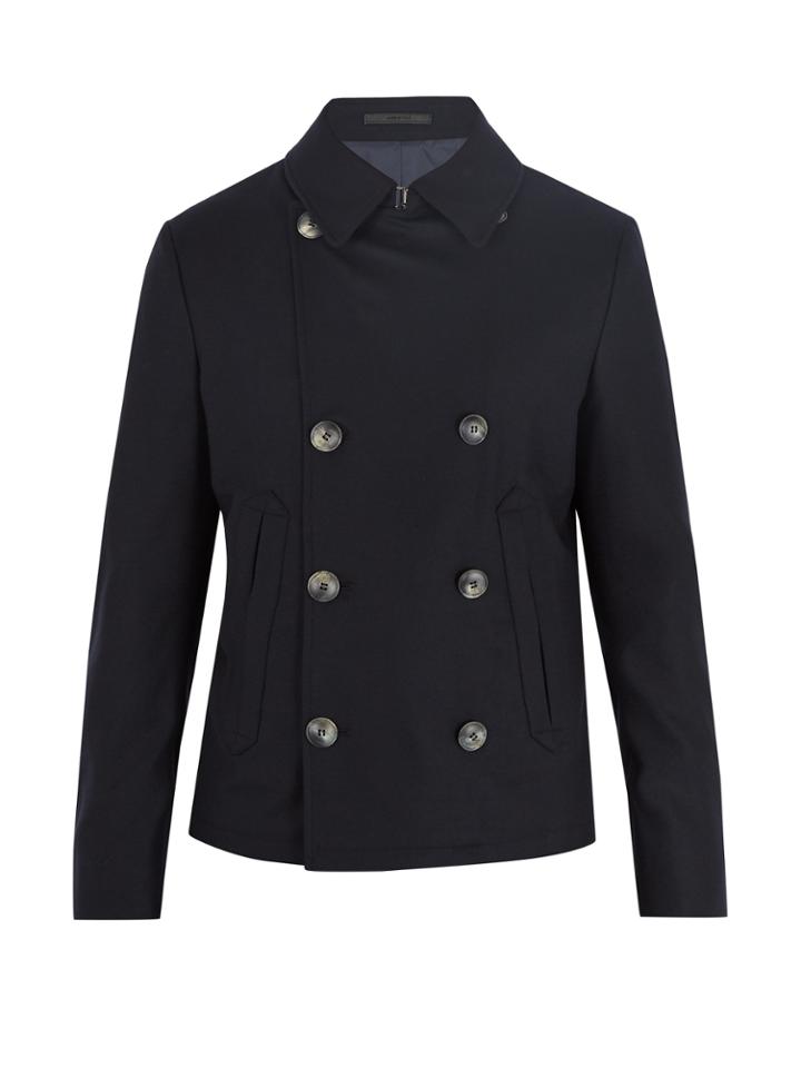 Giorgio Armani Double-breasted Stretch-cashmere Jacket