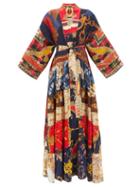 Rianna + Nina - Patchwork Vintage-silk Robe Coat - Womens - Multi