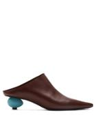 Loewe Egg-heel Point-toe Leather Mules