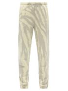 Matchesfashion.com Les Tien - Classic Tie-dye Brushed-back Cotton Sweatpants - Womens - Light Blue