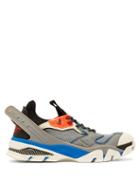 Matchesfashion.com Calvin Klein 205w39nyc - Carlos 10 Leather Trainers - Mens - Grey Multi