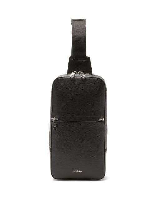 Mens Bags Paul Smith - Embossed-leather Cross-body Bag - Mens - Black