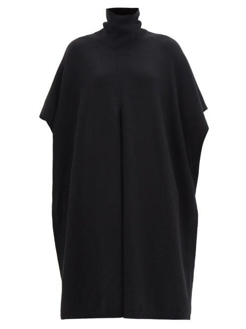 Matchesfashion.com Joseph - Roll-neck Front-slit Cashmere Poncho - Womens - Black
