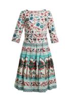 Le Sirenuse, Positano Betty Leopard Garden Long-sleeved Dress