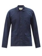 Matchesfashion.com Oliver Spencer - Hockney Patch-pocket Linen-blend Jacket - Mens - Dark Blue