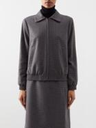 Cefinn - The Lexi Zipped Houndstooth Bomber Jacket - Womens - Black Brown Multi