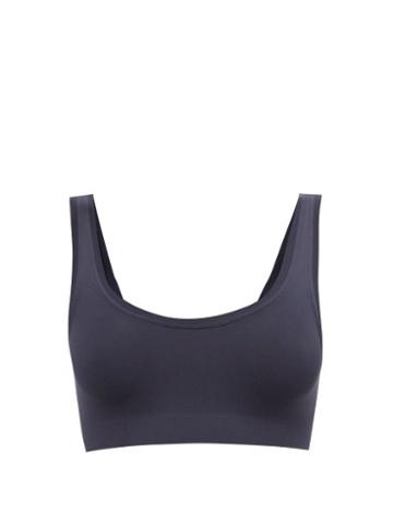 Hanro - Touch Feeling Scoop-neck Crop Top - Womens - Navy