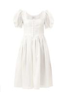 Matchesfashion.com Gioia Bini - Clo Cotton-blend Dress - Womens - White