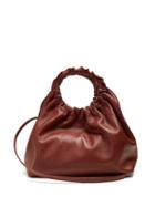 Matchesfashion.com The Row - Double Circle Small Leather Bag - Womens - Burgundy