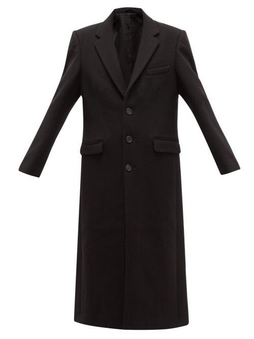 Matchesfashion.com Wardrobe. Nyc - Single Breasted Virgin Wool Felt Overcoat - Womens - Black