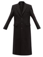 Matchesfashion.com Wardrobe. Nyc - Single Breasted Virgin Wool Felt Overcoat - Womens - Black