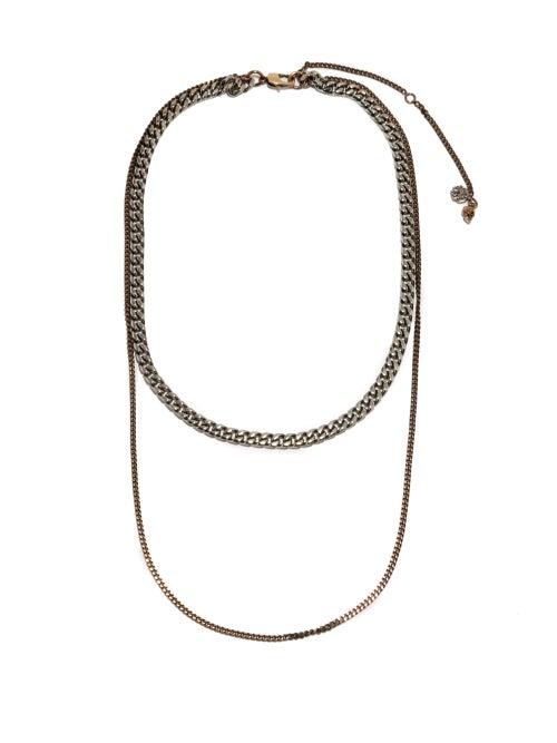 Alexander Mcqueen - Chain-link Two-tone Metal Necklace - Mens - Silver Gold