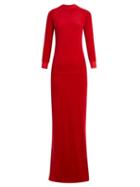 Matchesfashion.com Vetements - X Juicy Couture Velour Maxi Dress - Womens - Red