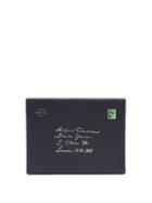 Matchesfashion.com Dunhill - Boston Small Grained Leather Envelope Pouch - Mens - Navy