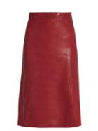 Vanessa Bruno Doma A-line Leather Skirt