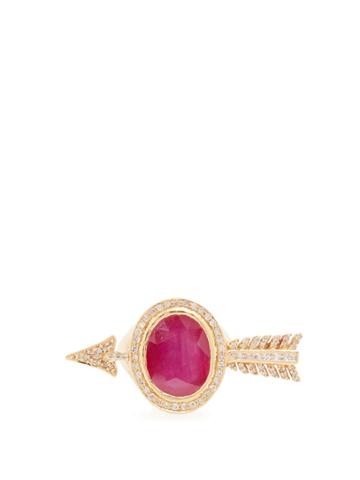 Jade Jagger Diamond, Ruby & Yellow-gold Ring