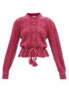 Loveshackfancy - Girard Lace-knitted Alpaca-blend Cardigan - Womens - Pink