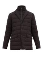 Matchesfashion.com Herno - Single Breasted Quilted Down Jacket - Mens - Black