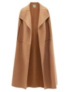 Totme - Oversized Brushed Wool-blend Cape - Womens - Camel