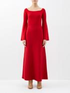Gabriela Hearst - Shar Off-the-shoulder Merino-blend Knitted Dress - Womens - Red