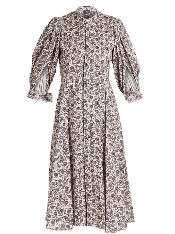 Y's By Yohji Yamamoto Floral-print Cotton-gabardine Dress