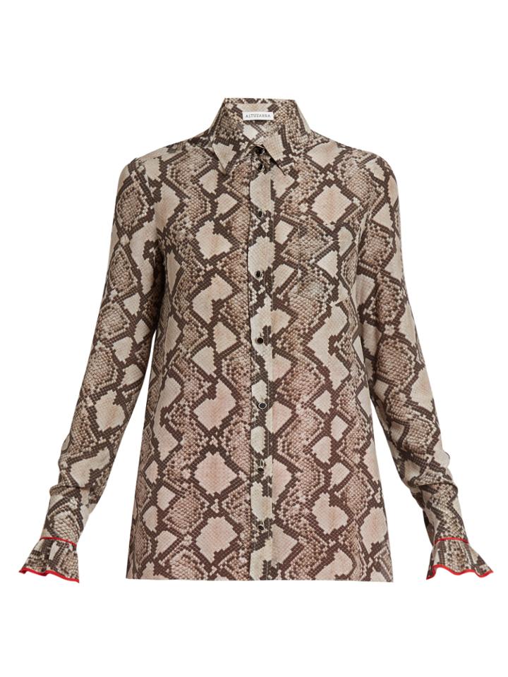Altuzarra Clovis Snake-print Shirt