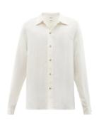 Tom Wood - Baltazar Geometric-jacquard Poplin Shirt - Mens - Cream