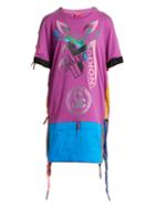 Matchesfashion.com Noki - Big Cat Couture T Shirt Dress - Womens - Purple