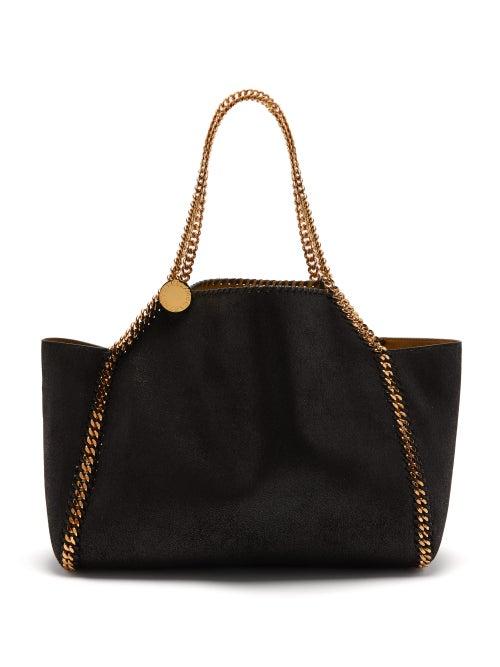 Matchesfashion.com Stella Mccartney - Falabella Small Reversible Faux Leather Tote Bag - Womens - Black