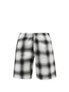 Noon Goons - Coastin Check Cotton-fleece Shorts - Mens - Black White