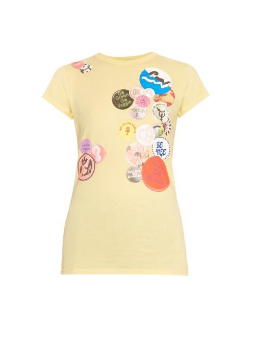 Stella Mccartney Badges-print Cotton-jersey T-shirt