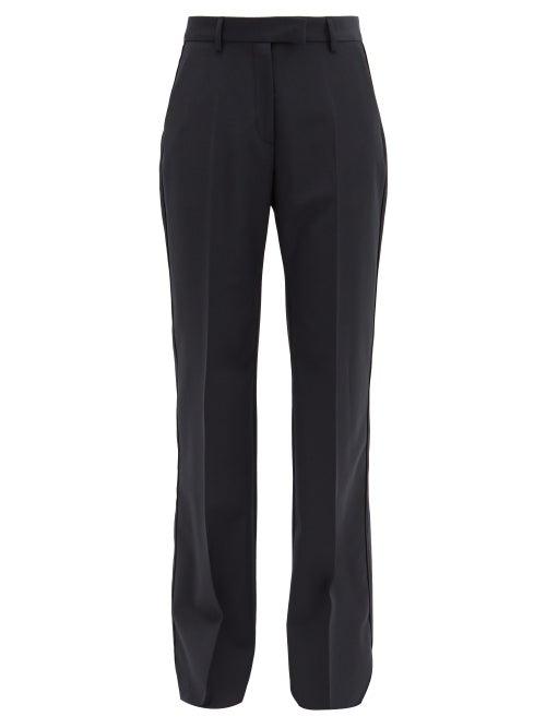 Matchesfashion.com Golden Goose - Amanda High-rise Wool-blend Trousers - Womens - Black