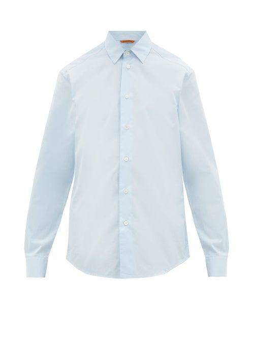 Matchesfashion.com Barena Venezia - Coppi Cotton-poplin Shirt - Mens - Light Blue